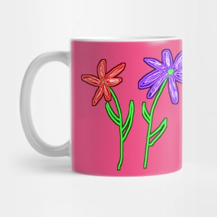 Neon Flowers--no background Mug